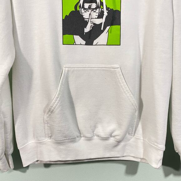 Naruto Shippuden Men's White Graphics Pullover Hoodie Size S - Picture 3 of 9